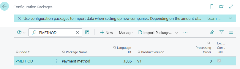 Configuration Package