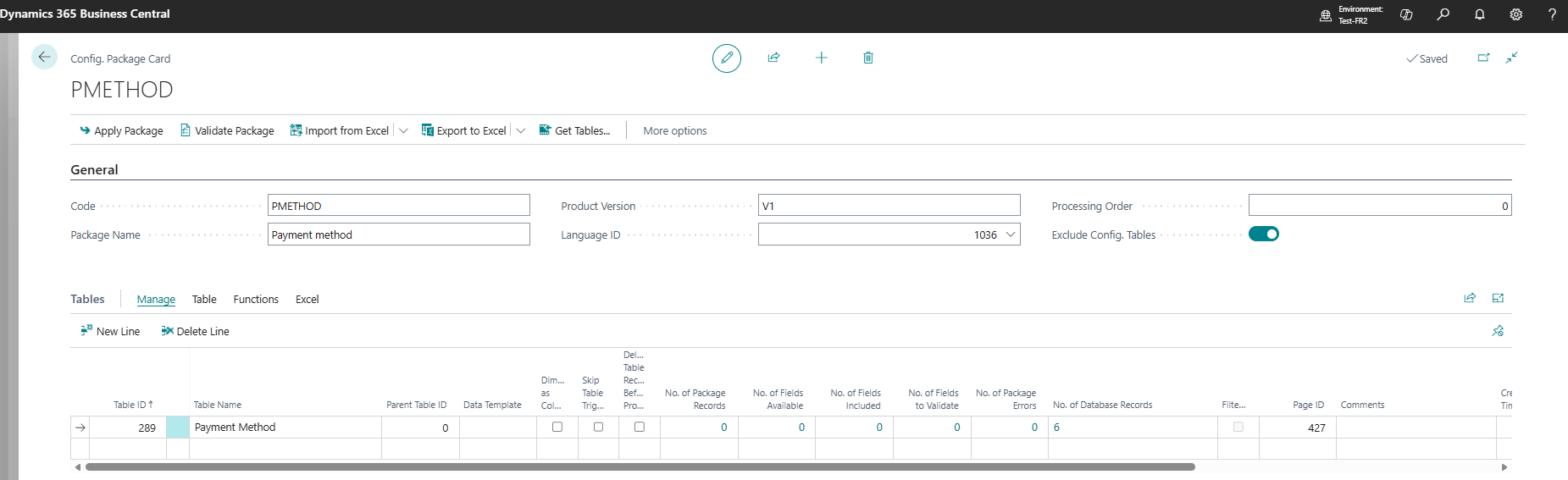 Config. Package Card