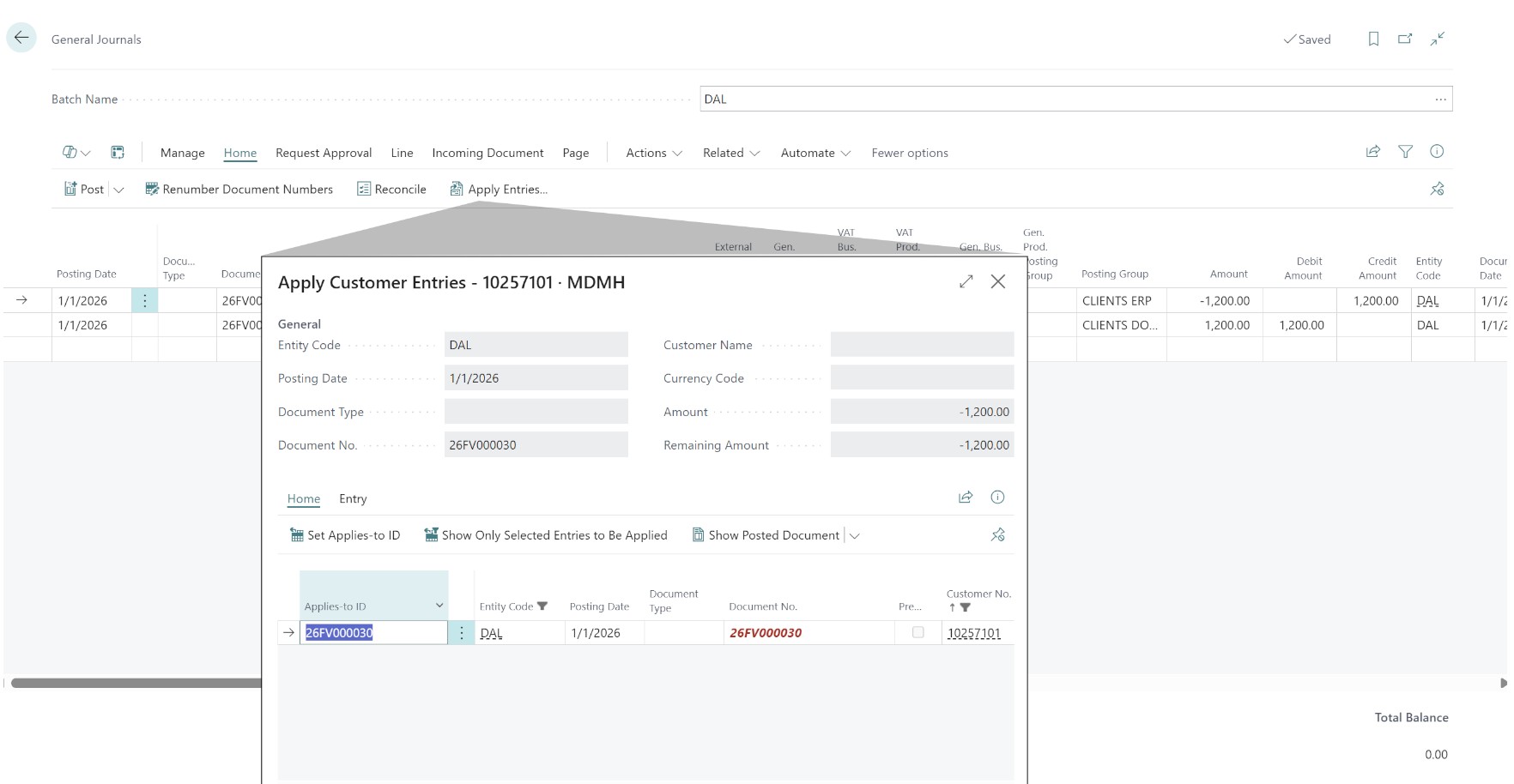 Pre-applying the invoice