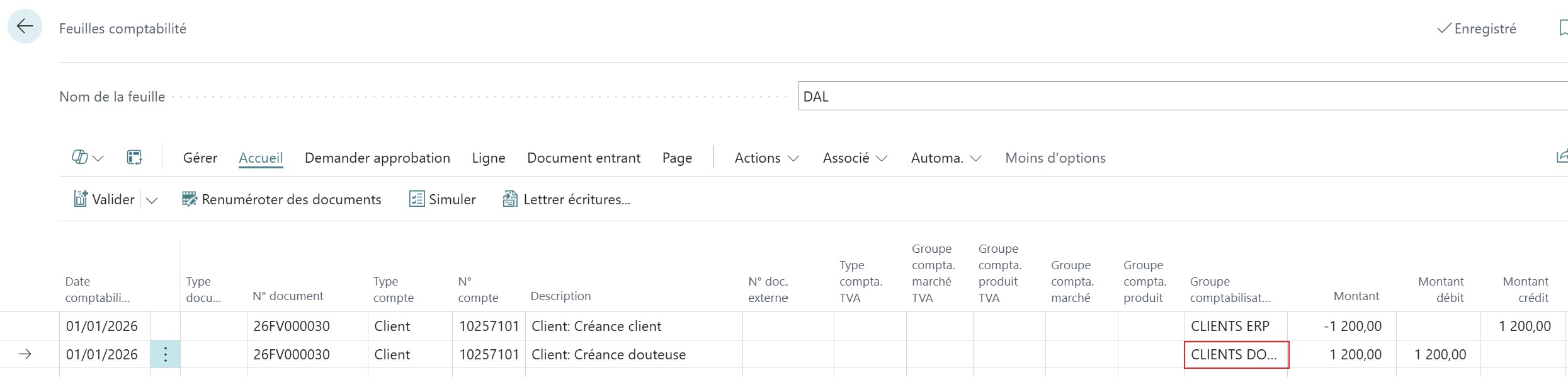 Feuille comptabilit&eacute;