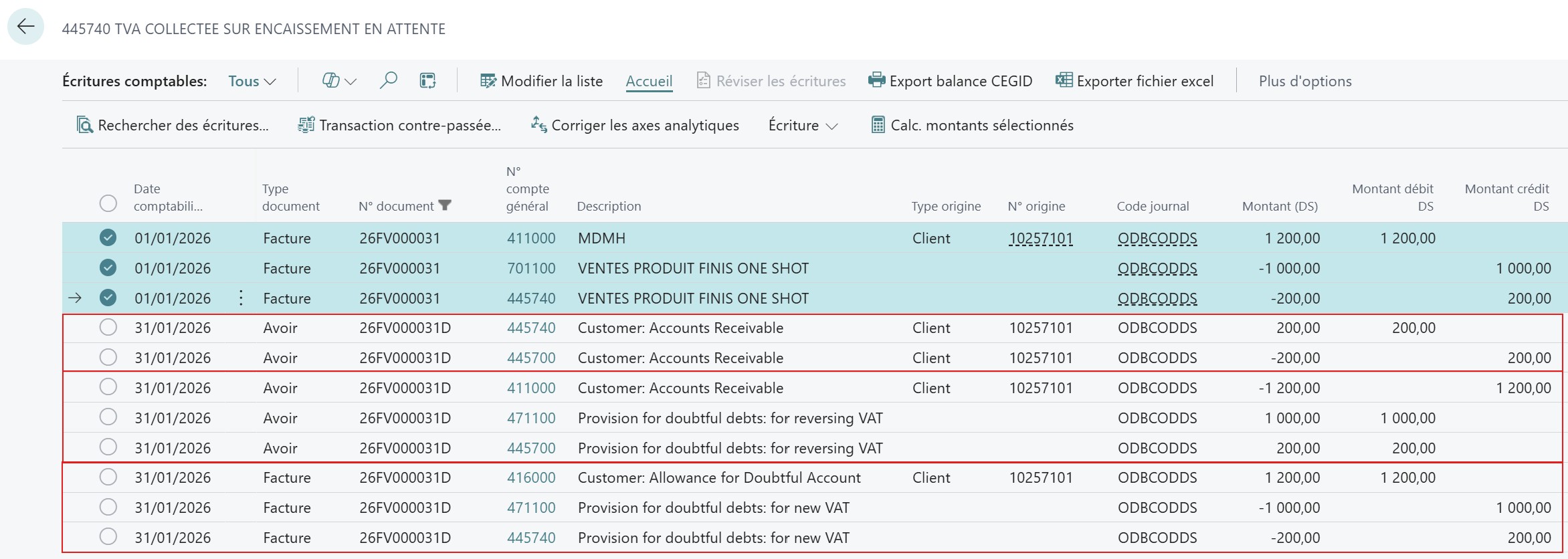 Ecritures comptables