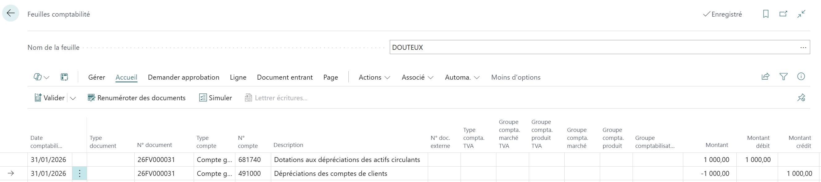 Feuille comptabilit&eacute;