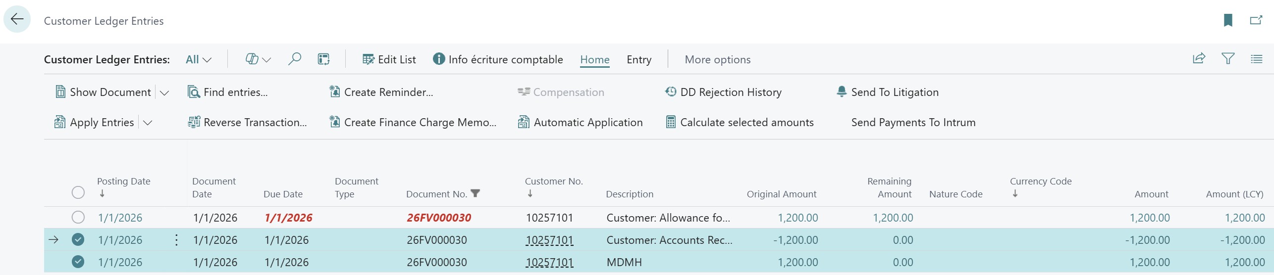 Movimenti contabili C/G