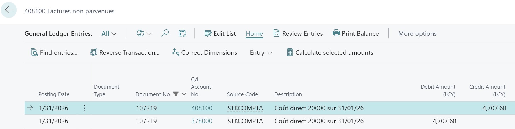 Invt. Accrual Entries (Interim)