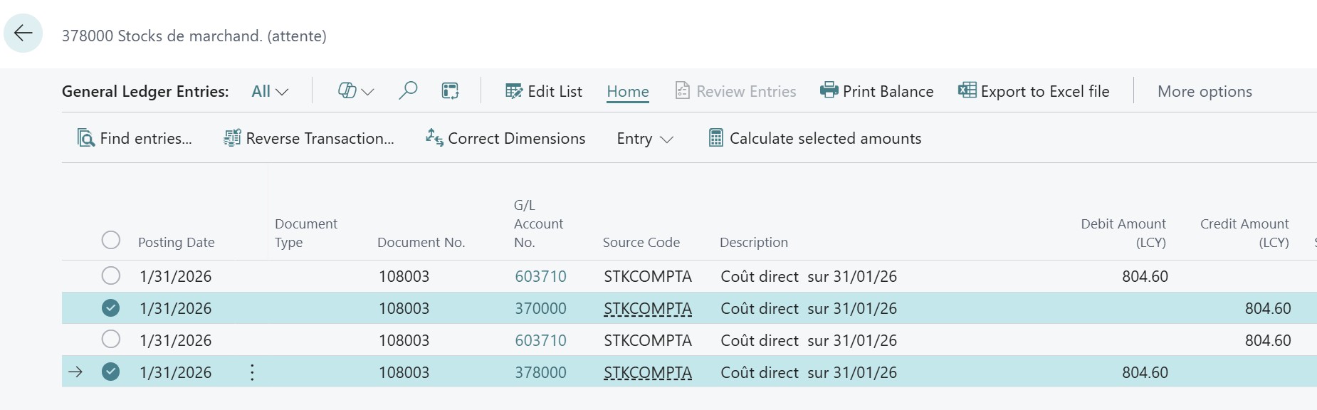 In-Transit Inventory Posting