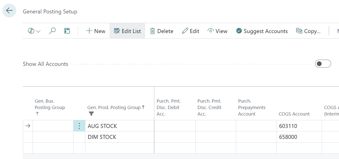 Setup registrazioni generali