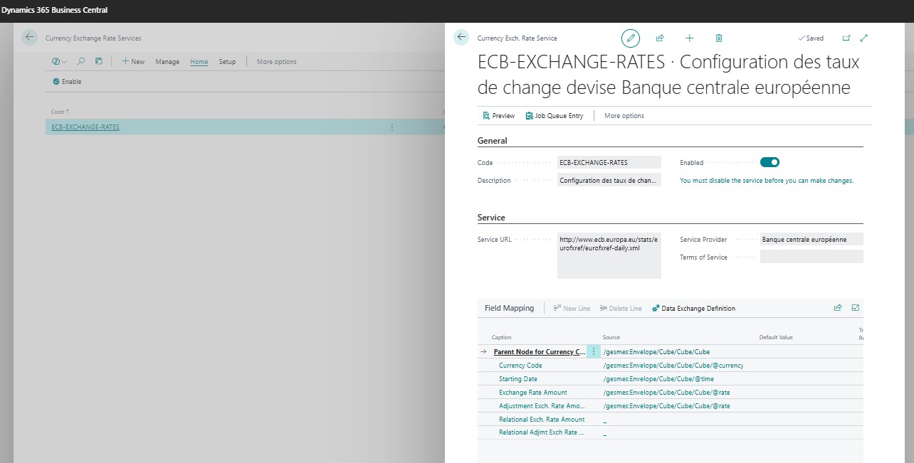 Exchange rate service