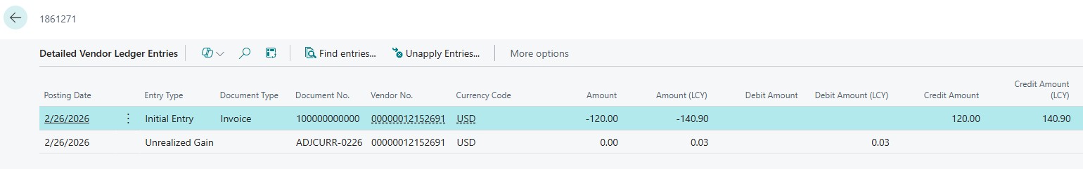 Detailed Ledger Entries