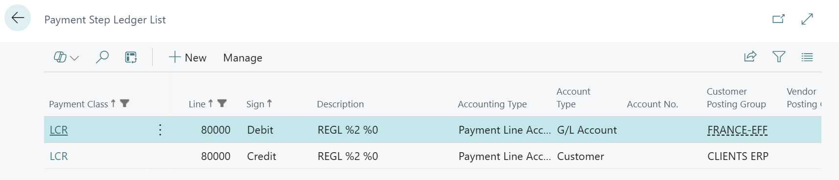 One-step accounting scheme