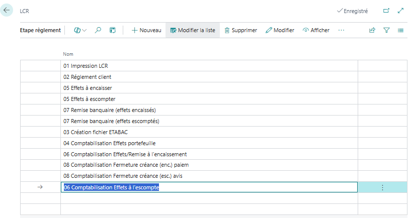 Les &eacute;tapes de bordereau de type LCR
