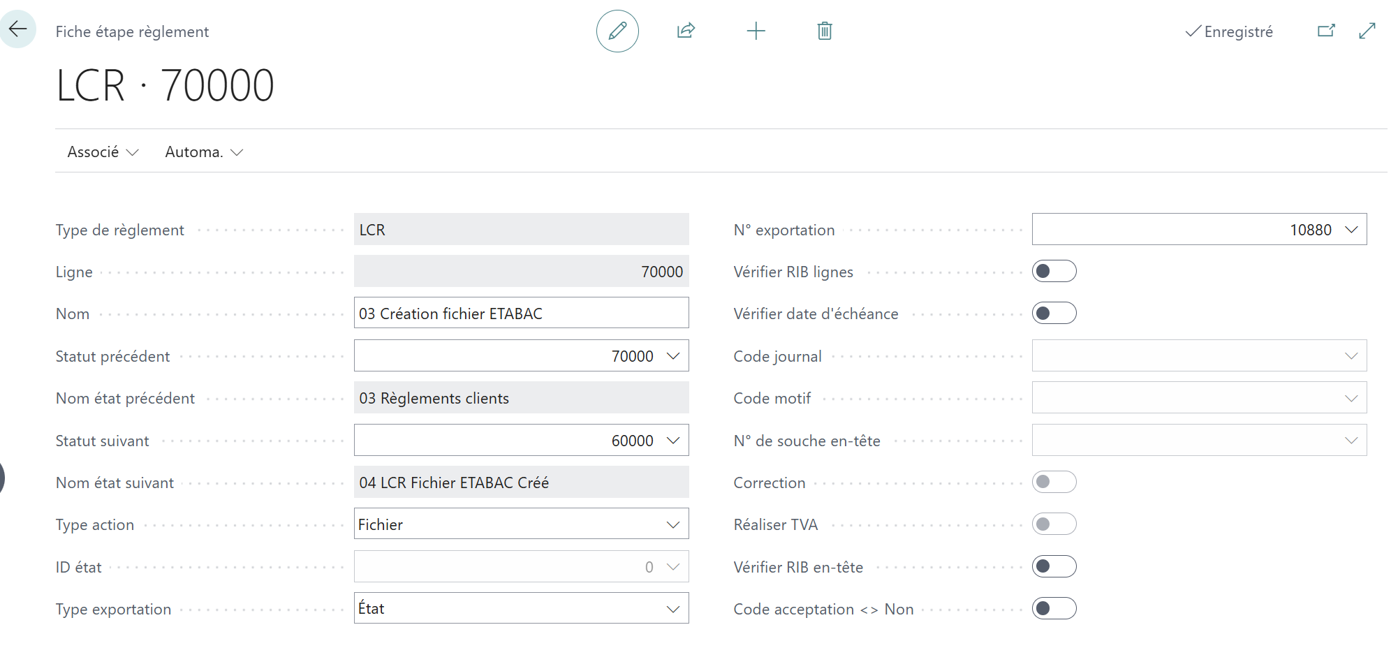 Etape d’exportation du fichier