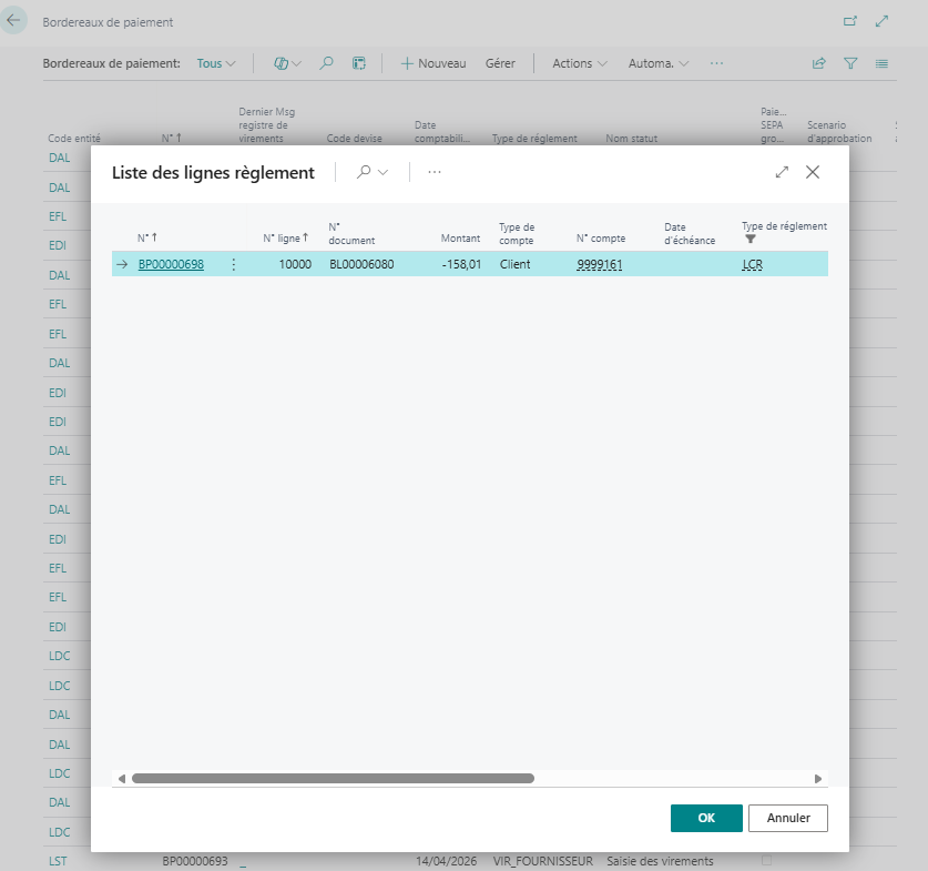 S&eacute;lection des effets