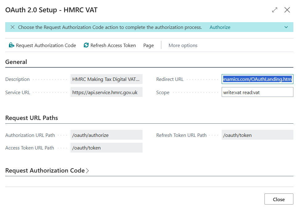 OAuth Service Setup
