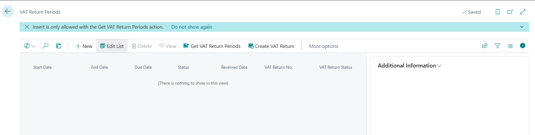Get VAT Return Period