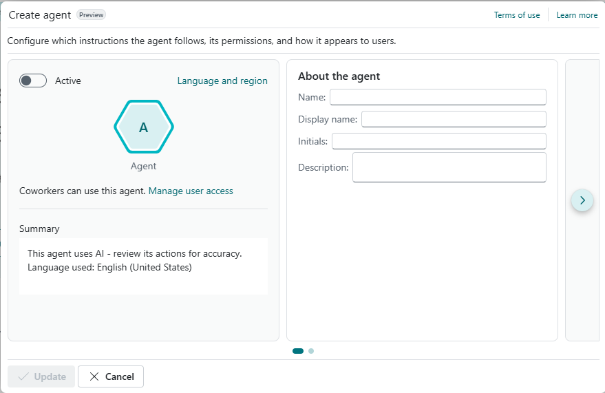 Agent designer