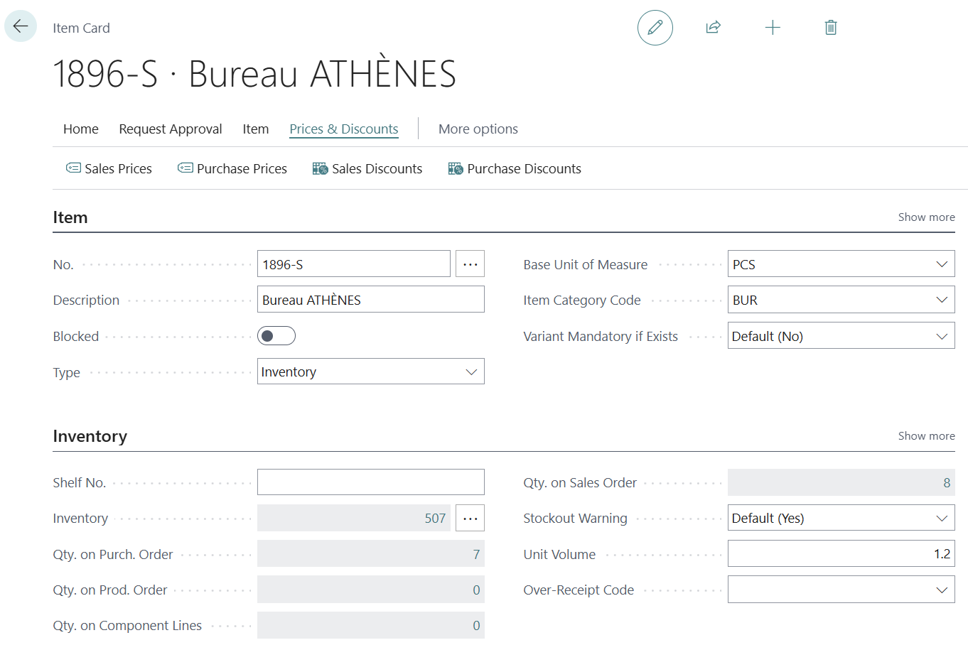 Access from the product page