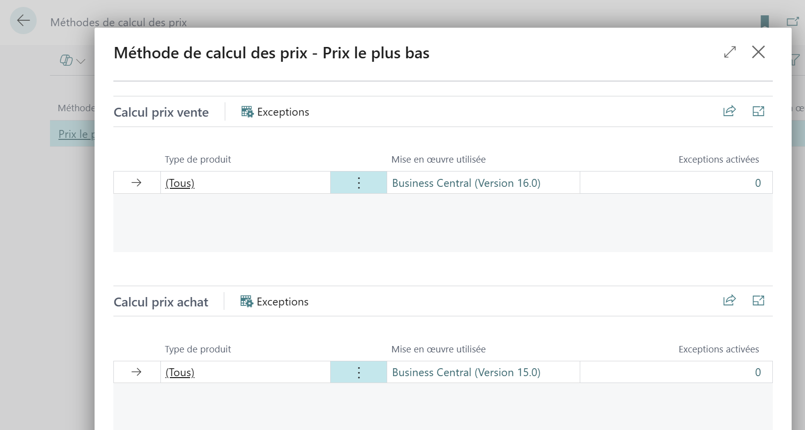 M&eacute;thode de calcul des prix