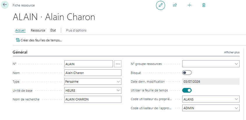 La fiche Ressource.