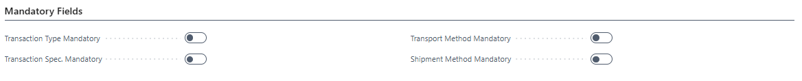 DEB parameters: Required fields