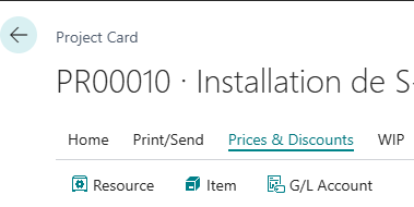 #Project prices